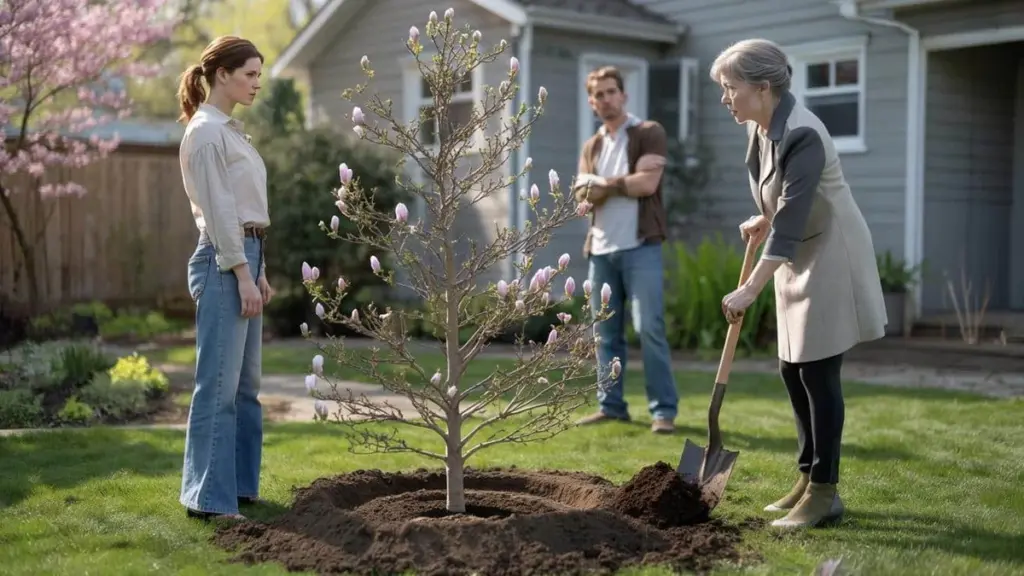 Il primo giorno di primavera scoppia la lite: magnolia vs. il nano da giardino della suocera